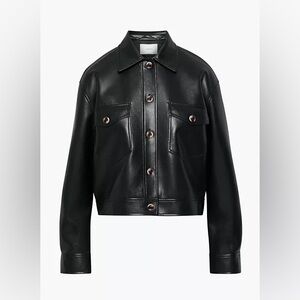 Aritzia Wilfred Cropped Faux Leather Jacket